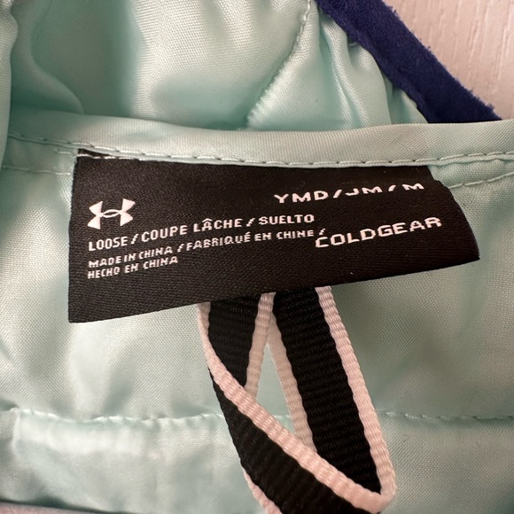 Under Armour Aqua and Navy Puffer Jacket, Youth Medium (10-12Y) - Picture 5 of 7